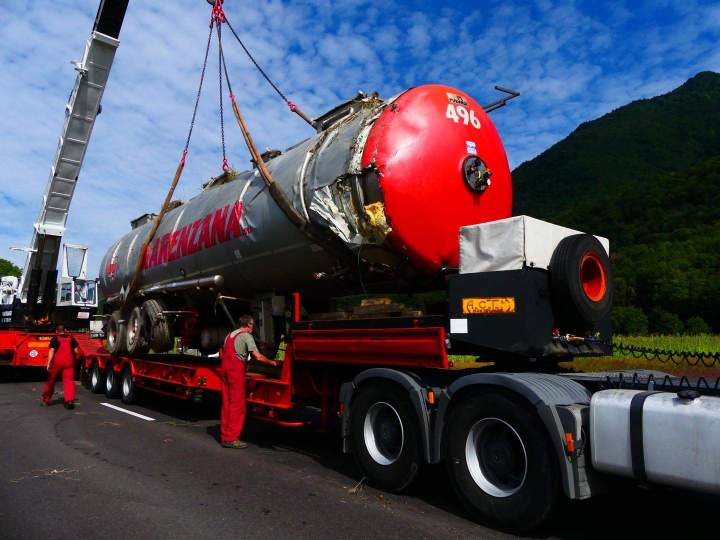 Remorquage camion-citerne Le Touvet