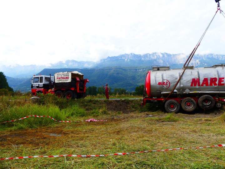 Site accident camion-citerne Le Touvet