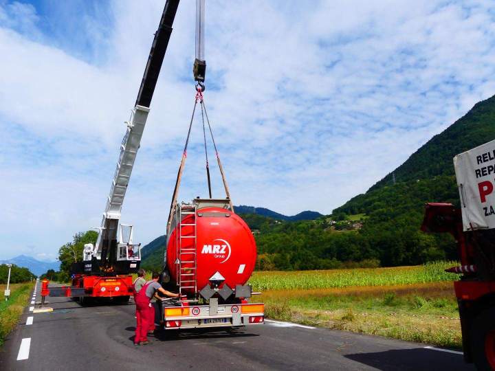 Dépannage et de levage lourd suite à un accident Le Touvet