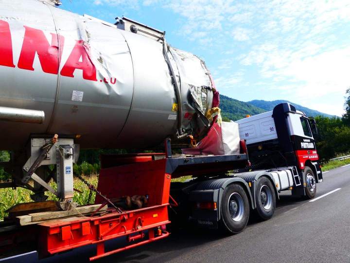 Transport routier citerne accidentée Le Touvet